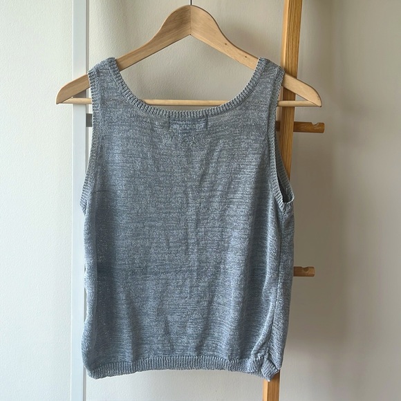 Vintage knit silver top - Picture 2 of 2